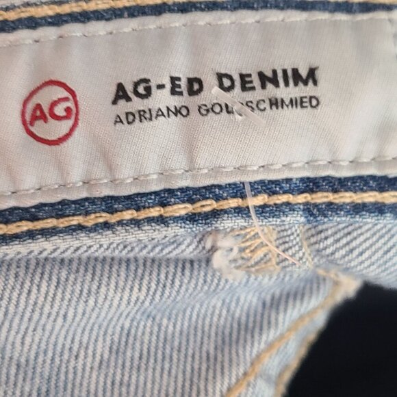AG Distressed AG-ED DENIM patchwork jeans Denim pants Indigo 3-0430G∞ Size 27 - Picture 7 of 8